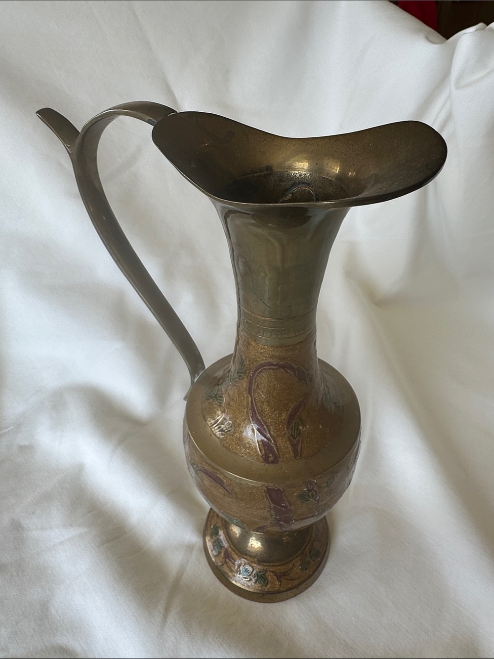Brass Decorative Ewer Pitcher/vase  - Brown Brass Finish